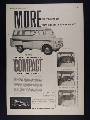 1961 bedford dormobile compact - 1961,