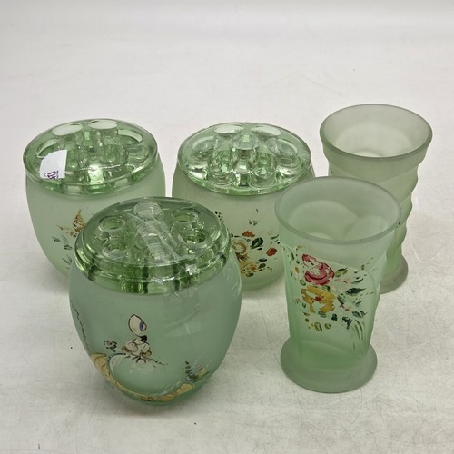 Art deco green frosted - deco,