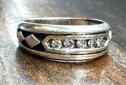 Vintage 10k white gold diamond - vintage,