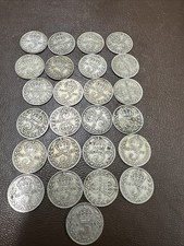 25 1920s Silver 3 Pence Coins George V .500 Silver