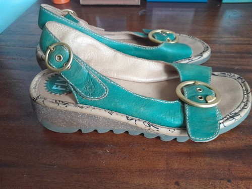 Fly london tram green sandals - fly,