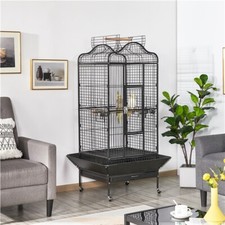 Large metal bird cage open - metal,