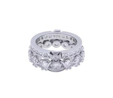 Vivienne Westwood Two Layer Becky Ring With Gift Box - Silver