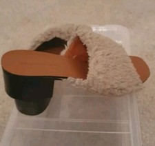 nwt ZARA Fur Mules Sandles Size 6 Eu 39