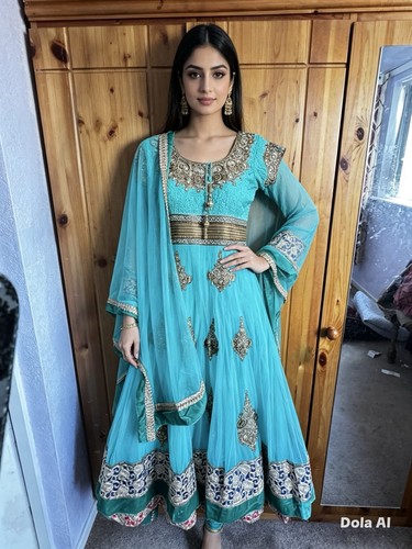 Elegant embroidered anarkali - embroidered,