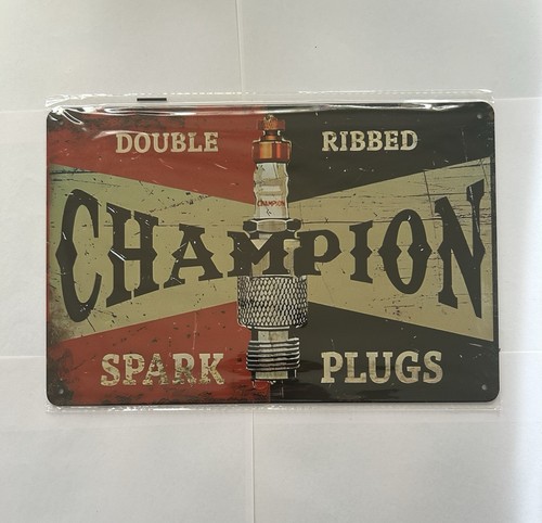 Champion spark plug tin - champion, metal