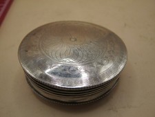 Antique White Metal Snuff Box