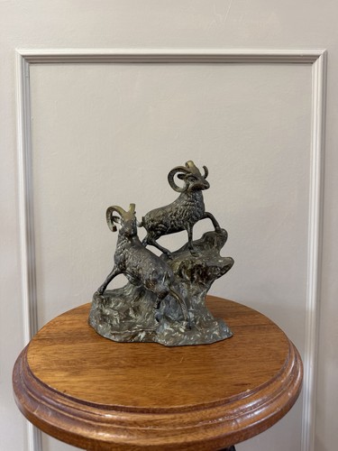 Goat sculpture bronze brass - sculpture, bronze/brass