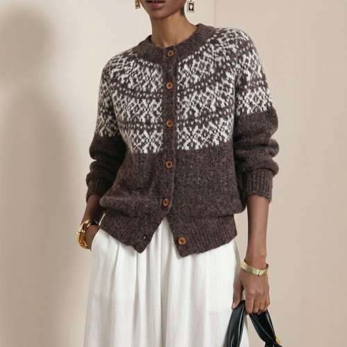 Vintage style knitted cardigan - vintage-style,