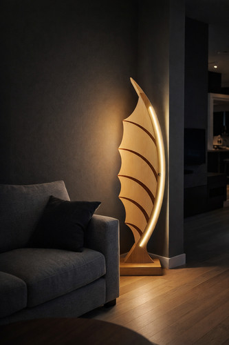 Handmade oak led - led, sculptural