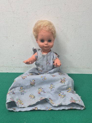 Vintage girl doll rubber - vintage, 12"