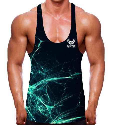 Shredded neon blue stringer - shredded,