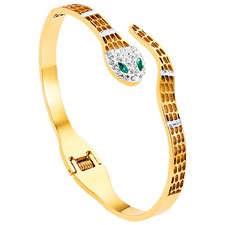 Women Luxury Gold Tone Snake