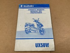 Genuine Suzuki UX50W Zillion 1998 Owners Handbook Manual 99011-22F50-01S