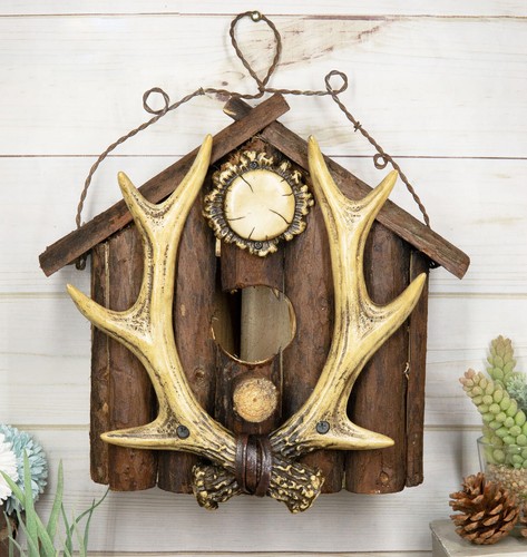 Rustic stag antlers cabin - rustic, on