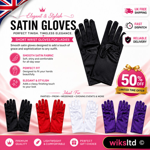 Ladies short wrist gloves - ladies,