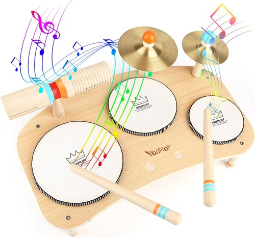 Vanplay wooden toys - wooden, drum
