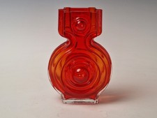 Vintage 1960s Riihimäen Lasi Oy/Riihimaki Aitanlukk Helena Tynell red glass vase