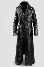 Genuine Black Leather Long