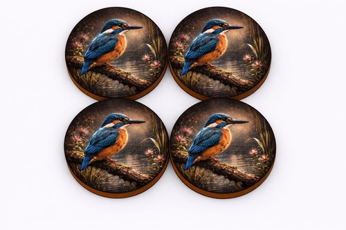 Kingfisher round coasters brew - coasters,