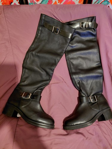Topshop black leather over the - topshop,