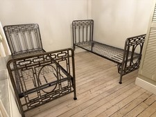 2x Antique Single Metal Bed Frames