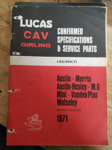 Lucas spares parts list - 9.7,