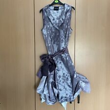 DESIGNER JOLABY Unique Purple/silver Grey Hitched sash dress