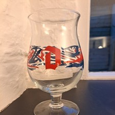 Duvel Belgian Beer Glass Red
