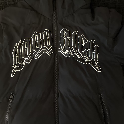 Hoodrich black puffer jacket - black,