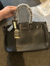 River Island Women's Black Leather Tote Bag Brand New With Tags 