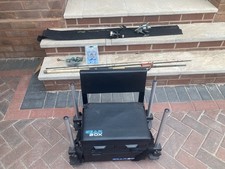 10 Ft Carp Rod . Fishing Box c/w Back Rest 2reels . Plus Accessories