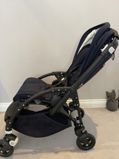 Bugaboo Bee5 Stroller, Premium Quilted Fabric, Dark Blue，Barely used  