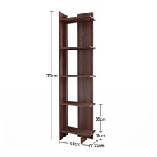5-Tier Corner Bookshelf