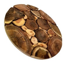 Handmade wooden trivet for hot