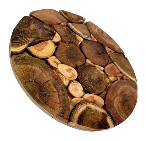 Handmade wooden trivet for hot
