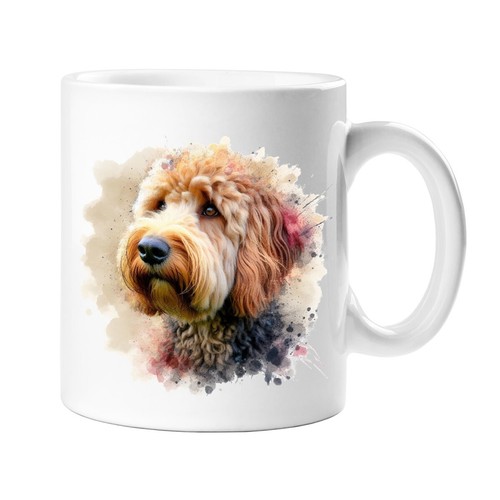 Labradoodle dog watercolour - labradoodle,