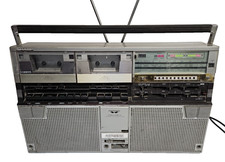 Sharp GF-555 Boombox Vintage 4 Band Stereo Double Cassette requires service