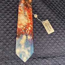 Vivienne Westwood Silk Tie Gaia BNWT Rare Galaxy Nebula Space Print