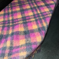 ROYAL SCOT BY SAMUEL TWEED & CO 62% MOHAIR 38% WOOL Blanket Throw