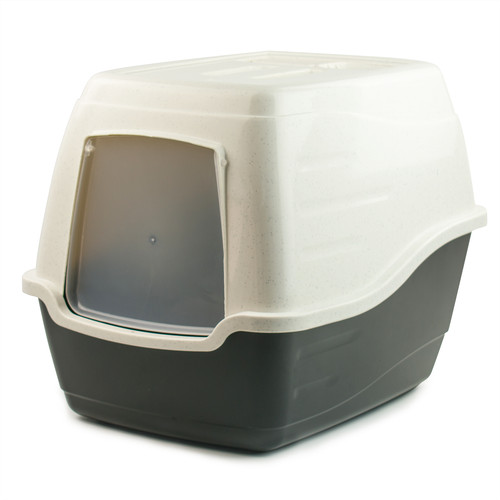 Hooded cat loo litter tray - hooded,