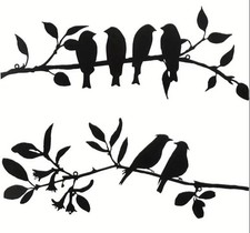 2Pcs Birds on Branch Metal