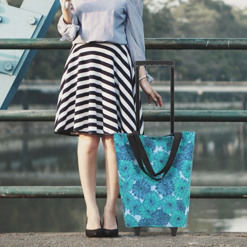 Wheeled shopping trolley - trolley, bag