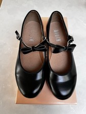 Bloch Black Leather Mary Jane Tap Shoes Size UK3 (Bloch size 6) 