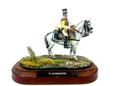 Unknown 54mm Napoleonic 7th Cuirassier Trumpeter Metal Kit Figure Pro Painted