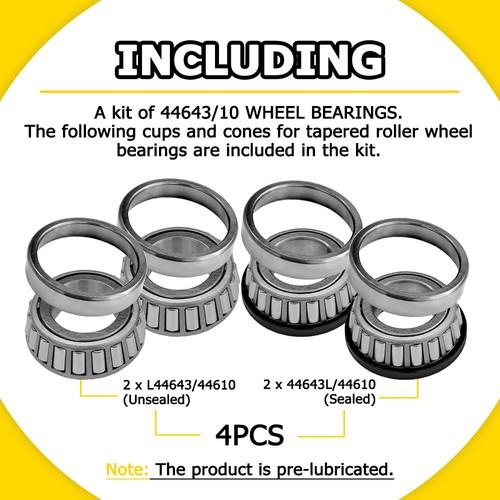 Trailer inch taper wheel - 4x,