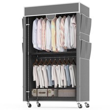 Heavy duty double clothes - heavy, rail