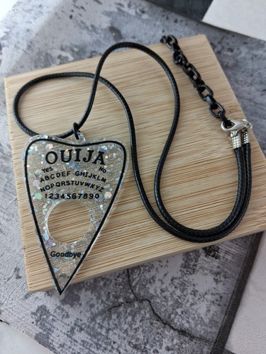 Ouija necklace black - black, cord