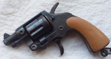 Vintage old Metal keyring Key Display Item Toy Hand Gun Pistol Cowboys Gun