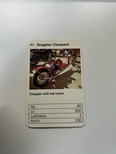 Ace Trump Card Game Dragster Choppers Chopper With Tail Motor 1970's